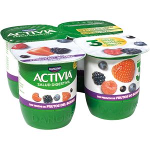 Activia Frutas Bosque Yogur Bífidus P-4 ud. 4 x 120 Gr