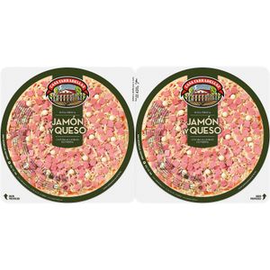 Pizza Jamón y Queso Pack de 2 Unidades 2 x 220 Gr
