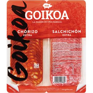Chorizo y Salchichón Extra 2 x 90 Gr