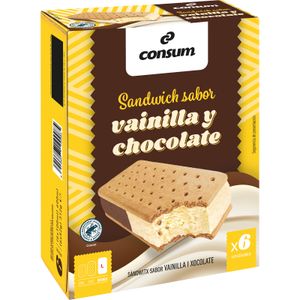 Sándwich de Vainilla y Chocolate 6 Unidades 318 Gr