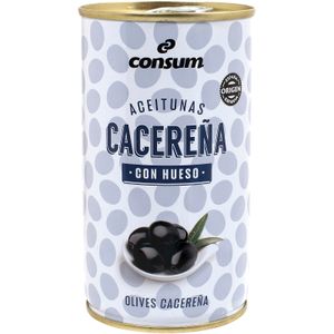 Aceitunas Negras Hueso Lata 185 Gr