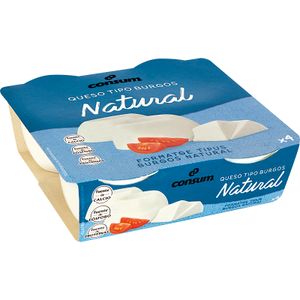 Queso Fresco Pack de 4 Unidades 4 x 62,5 Gr