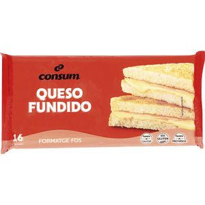 Queso  Lonchas Fundido 16 Lonchas 300 Gr