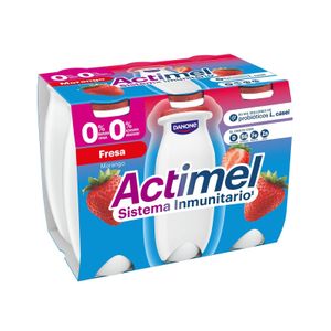 Actimel Líquido 0% Fresa Pack 6 6 x 100 Gr