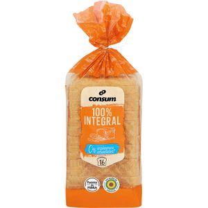Pan Molde 100% Integral 0% Azúcares Añadidos 460 Gr