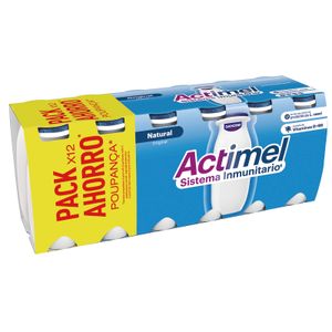 Actimel Líquido Natural Pack 12 Ud. 12 x 100 Gr