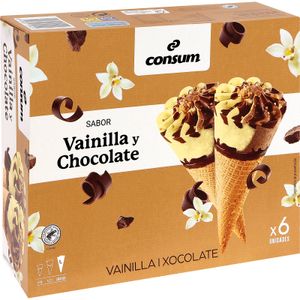 Cono Vainilla Chocolate Pack de 6 Unidades 426 Gr