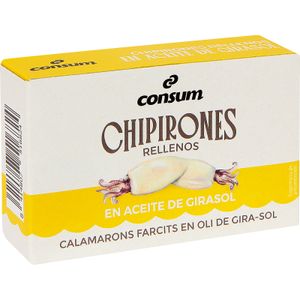 Chipirones Rellenos en Aceite Girasol Lata 70 Gr