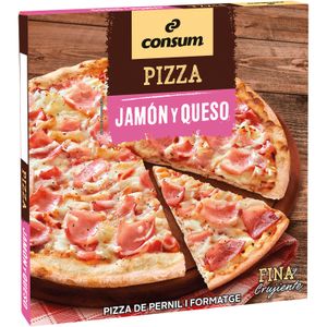 Pizza Jamón y Queso 380 Gr