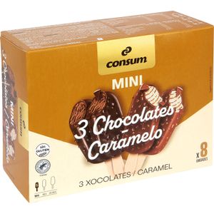 Mini Bombones de 3 Chocolates-Caramelo 280 Gr