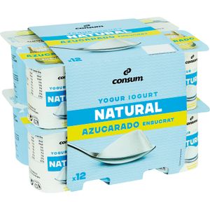 Yogur Natural Azucarado Pack de 12 Unidades 12 x 125 Gr