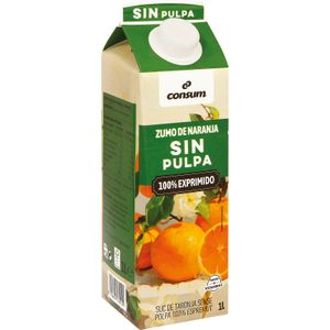 Zumo Exprimido Naranja Sin pulpa - Brik 1 L