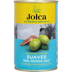 Aceitunas Rellenas de Anchoa Suaves 130 Gr