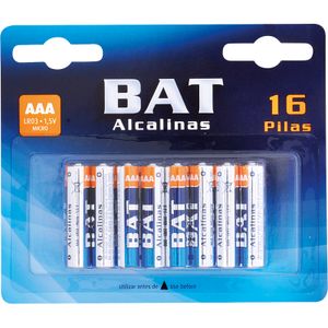 Pila Alcalina AAA 16 U
