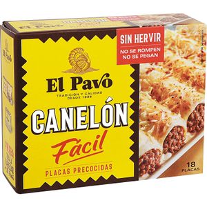 Canelón Fácil Precocido Caja 18 Placas 125 Gr