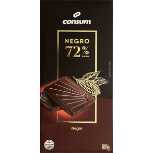 Chocolate Negro 72% Cacao 100 Gr