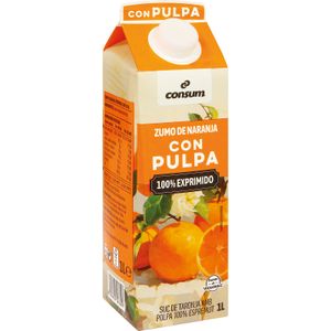 Zumo Exprimido Naranja con Pulpa Brik 1 L