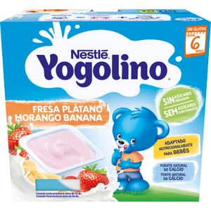 Yogolino Fresa y Plátano 0% Azúcar 4 x 100 Gr
