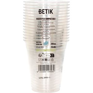 Vaso Desechable Pla Compostable 220 ml 15 U