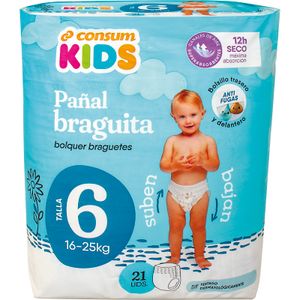 Pañal Braguita Talla 6 de 16 a 25 Kilos 21 U