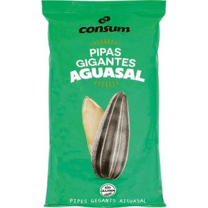 Pipas Gigantes Tostadas Aguasal en Bolsa 200 Gr