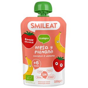 Pouch Fresa y Plátano Ecológico 100 Gr