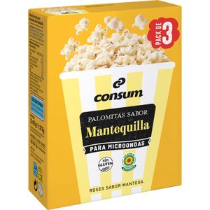 Palomitas Microondas Mantequilla Bolsa 3 x 90 Gr