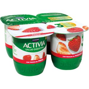 Activia con Fresas Pack de 4 Unidades 4 x 120 Gr