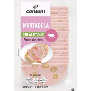Mortadela con Aceitunas Finas Lonchas 250 Gr
