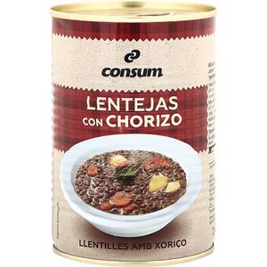 Lentejas con Chorizo Bote 430 Gr