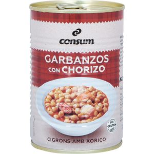 Garbanzos con Chorizo Lata 420 Gr