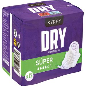 Compresas Ultra Dry Súper Con Alas 12 U