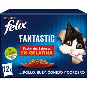 Comida Gatos Húmeda Fantastic Carne 12 x 85 Gr