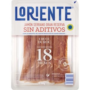 Jamón Serrano Lonchas Sin Aditivos 18 Meses 100 Gr