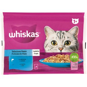 Comida Húmeda Gatos Gelatina Sel. Pescados 4 x 85 Gr