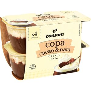 Copa Cacao y Nata Pack 4 Unidades 4 x 115 Gr