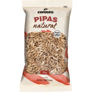 Pipas Peladas Naturales Bolsa 200 Gr