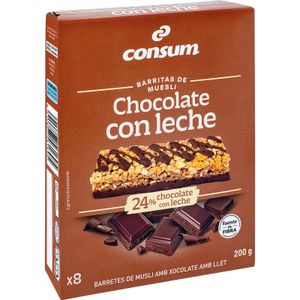 Barritas Muesli Choco Leche 200 Gr