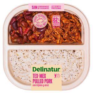Tex-Mex Pulled Pork Con Frijoles y Arroz 280 Gr